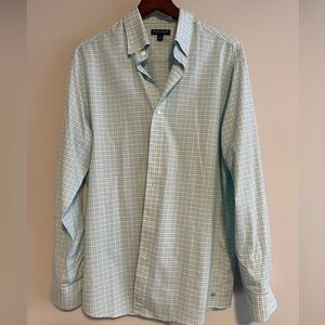 Peter Millar Crown Crafted Dress Shirt – Mint Green Check (Size M)